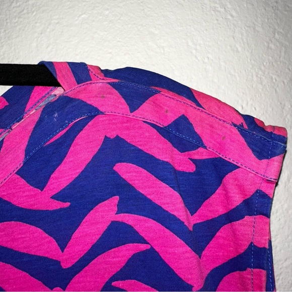 LILLY PULITZER pout pink Get Lucky cap sleeve Robyn t-shirt dress S - Picture 8 of 13